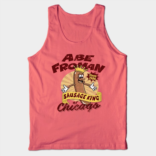 Abe Froman Sausage King of Chicago Retro 1986 Tank Top by Alema Art